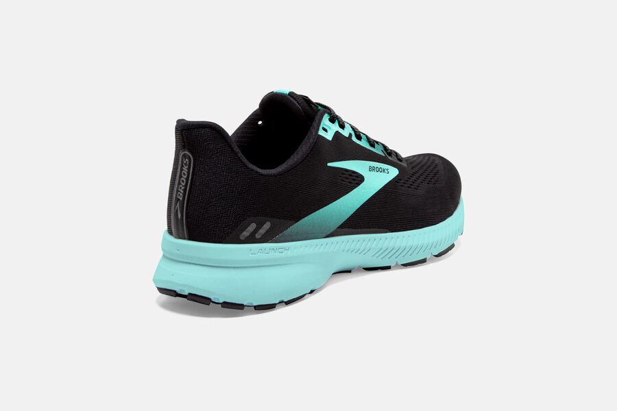 Brooks Launch 8 Road Running Shoes Womens - Black/Blue - EOLIS-0569